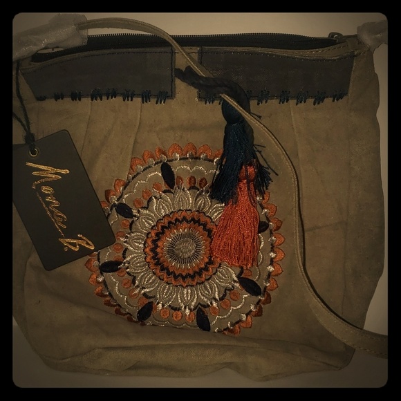 Mona B. Crossbody Bag Khaki green Orange, no longer with tag - Picture 2 of 8